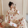 Silk Pajamas Women Cartoons Pajamas for Women Summer Nightwear Plus Size Pajama Two Piece Set Satin Silk Pyjamas Loungewear