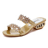 2020 Women Sandals Flip Flop Fashion Rhinestone Wedges Shoes Crystal High Heels Sandals Women Shoes Summer Casual Beach Sandals