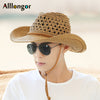 Western Cowboy Hat Men Panama Outdoor 2021 Summer Beach Cap Women Sombrero Vaquero Hombre Chapeu Wide brim Men's Straw Sun Hat