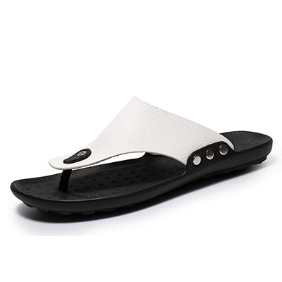Men Flip Flops Summer Beach Sandals Slippers For Men Flats High Top Non-Slip PU Shoes Men Plus Size 44 Outdoor Casual Shoes 2020