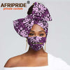 African Headscarf for Women Headwear Floral Turban Head Scarf Head Wrap Hair Accessories Match Print Mask with Zipper A20H016
