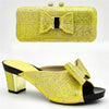 New Arrival Italian Shoes with Matching Bags for Wedding Italy Nigerian Women Wedding Shoe and Bag Set Decorated with Rhinestone