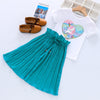 Kids Tracksuit For Girls Clothing Sets 2021 Summer Toddler Girls Clothes Sequins Chiffon Pant 2pcs Outfit Suit Children Clothing