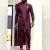 2021 African Men Shirt Mid Length T-shirts Round Neck Long Sleeve Tops Male Spring Traditional Pullover Plus Size Slim Dashiki