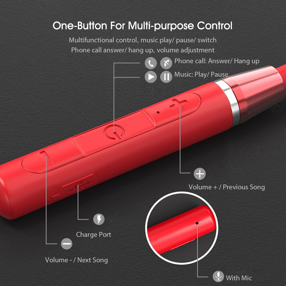 Original Lenovo HE05 Bluetooth Headphone 0.6m Wireless Earphone