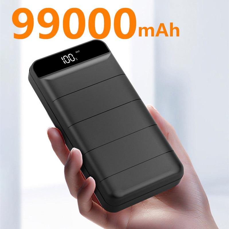 99000mah Power Bank External Battery PoverBank 2 USB LED Powerbank Portable Mobile phone Charger for Xiaomi MI iphone 8 X Huawei - Surprise store