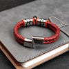 Pop Bohemian Style 316 Stainless Steel Men's Bracelet Ghost Head Accessories Woven Wine Leather Woman Bracelet 7 Day Delivery