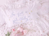 48x74cm Pink Twin Heart Rabbit Pillow Case Cover Cotton Hairball Ruffle Pillowcase Girl Cute Bedding Toy Home Decor