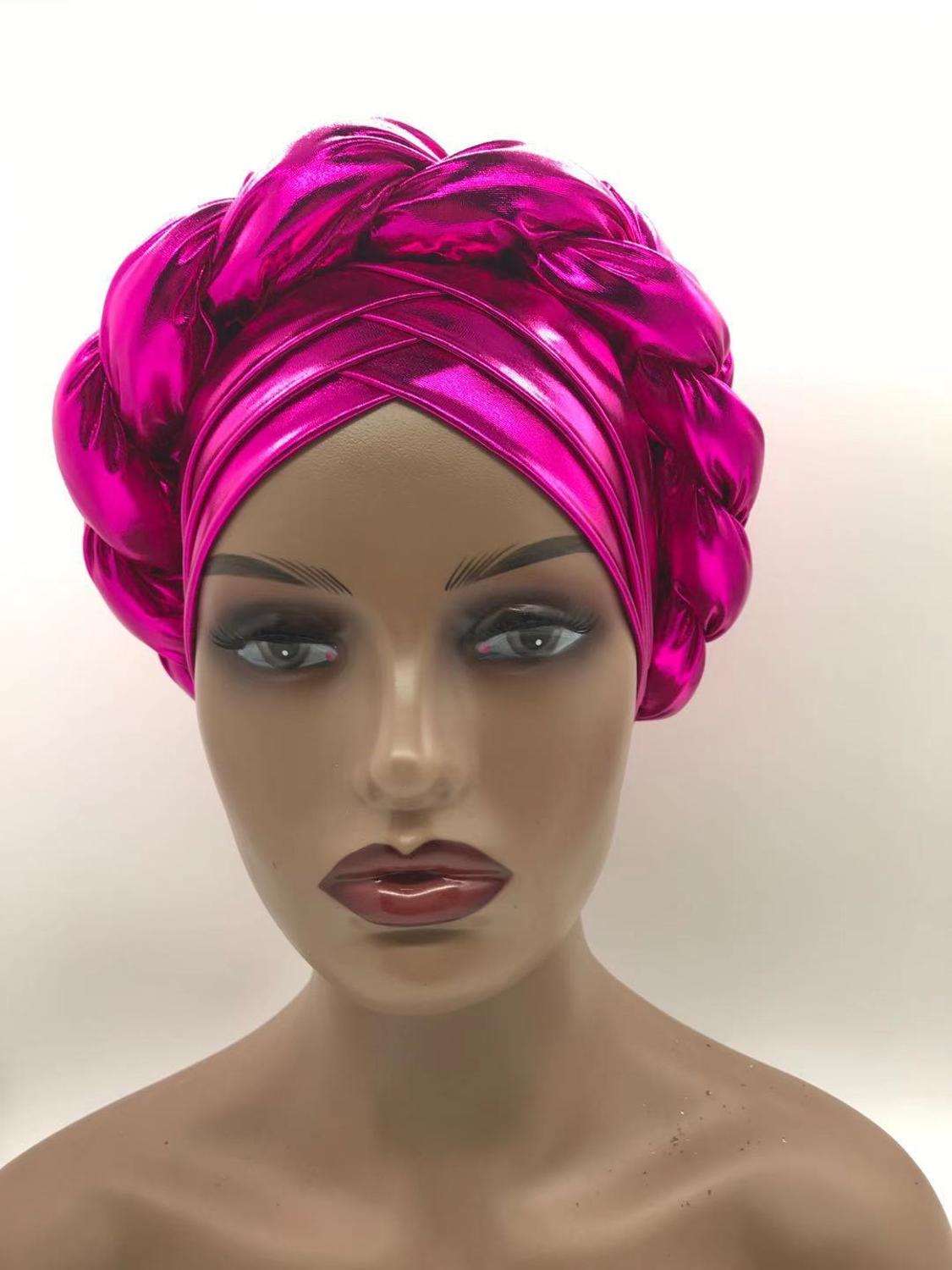 2020 female turban caps cross ready to wear headscarf bonnet arab head wraps african Women braid turbans auto gele headties