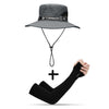 UPF 50+ Summer Hats Men Sun Protector UV-proof Breathable Bucket Hat Large Wide Brim Hiking Outdoor Fishing Beach Cap Cowboy New
