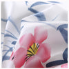 19mm Duvet Cover Queen 100% Silk 4pcs Bedding Set Printed Soft and Breathable with Zipper Closure & Corner Ties Pink White
