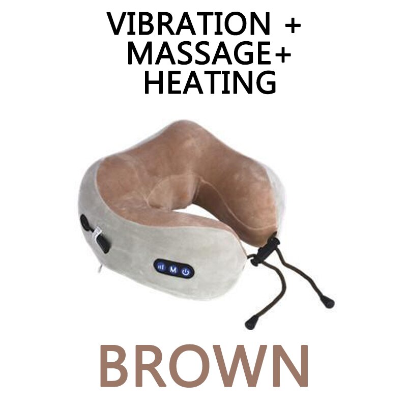 SB Massage U-Shaped Pillow Neck Pillow Multi-Function Shoulder and Cervical Vertebra Electric Outdoor pillow for airplane