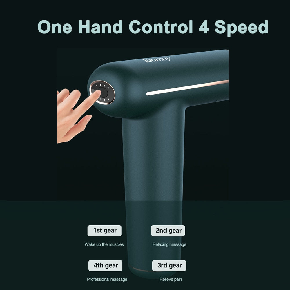 Youmay Massage Gun Electric Neck Massager Deep Tissue Muscle Massager Pain Relief Fascia Gun Body Relaxation Slimming Shaping