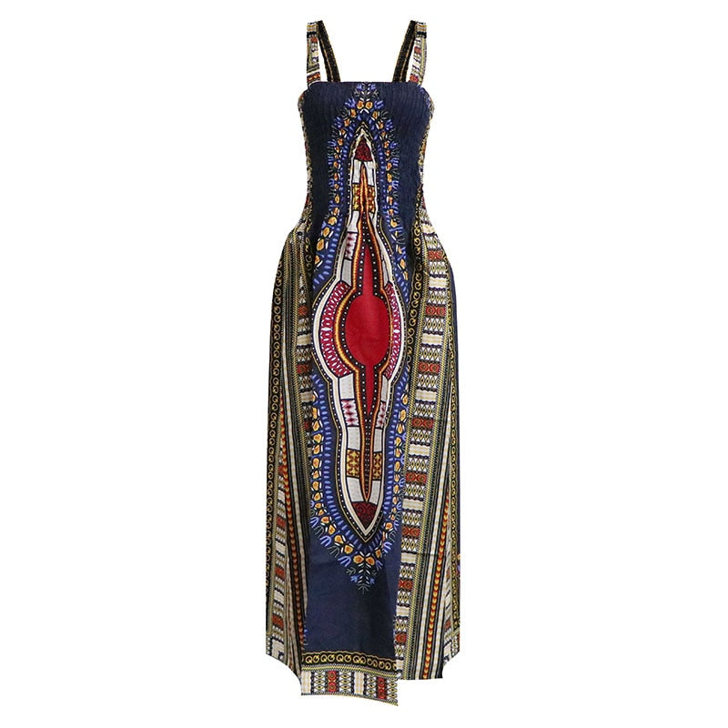 Sexy Backless Dress Summer Dashiki Casual Sundress Beach Women Plus Size Sexy Dress Vestidos De Playa african dresses for women