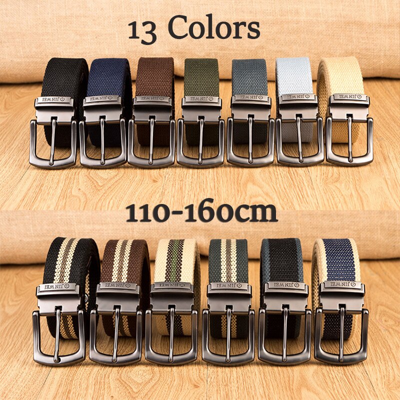 Military Tactical Belt Men Canvas Belts for Jeans Male Casual Metal Pin Detachable Buckle Straps Belt ceintures 140 150 160 cm