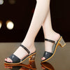 Sandals women's summer fashion middle heels mother sandals high heels women wear thick HEELS SANDALS