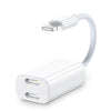2 in 1 Adapter Splitter Cable For iPhone 11 Pro Xs Max XR 7 8 Plus iPad iOS Dual Lightning Charging Audio Earphone OTG Accessory