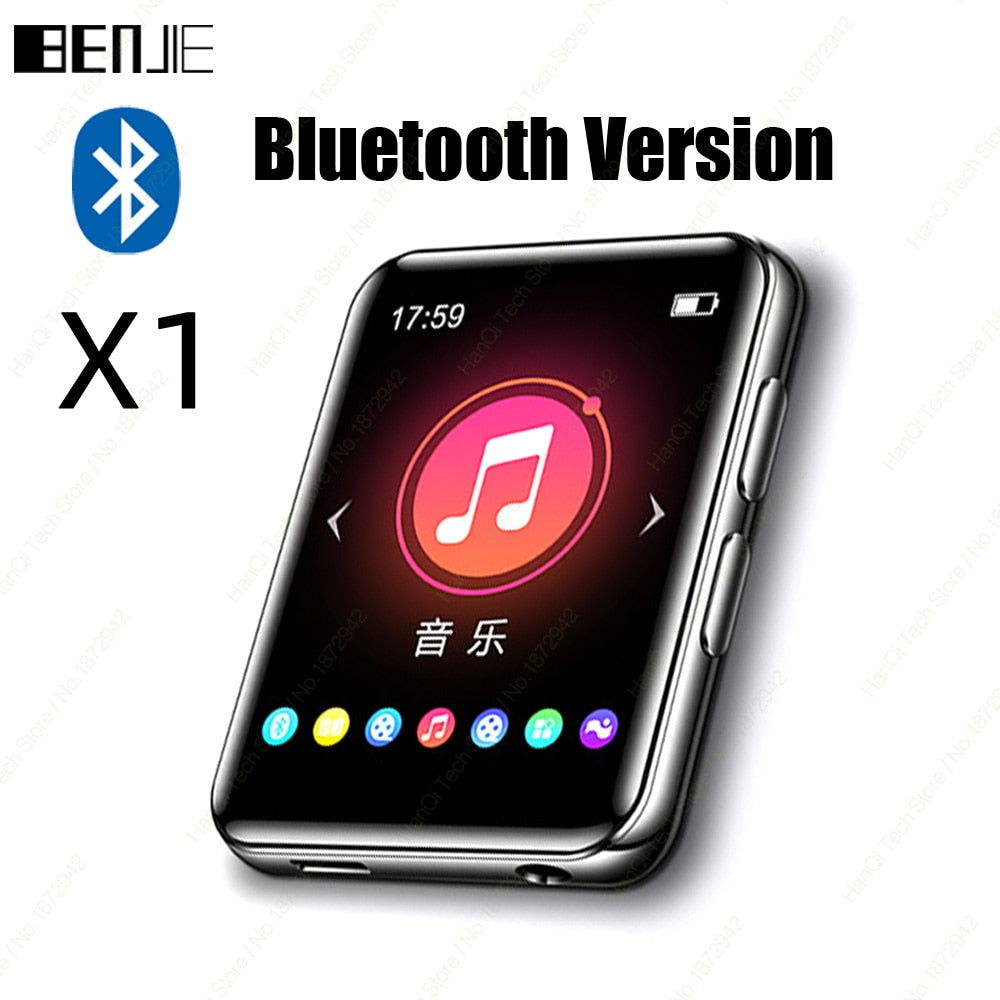 BENJIE X1 Touch Screen Bluetooth MP3 Player Portable Audio Music Video Player with Built-in Speaker FM Radio Recorder E-Book