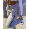 Women Fashion Casual Solid Pants Women Trousers Sports Pants Drawstring SweatPants