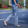 Golf Straight Pants Natural Linen Comfortable Breathable Men Summer Leisure Thin Flax Hemp Trousers Male Slim Lace-up City walk - Surprise store