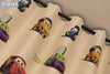 TONGDI Children Blackout Curtains Kawaii Lovely Cartoon Car Printing Decoration For French Window Home Parlou Bedroom LivingRoom