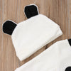 New 3 pieces Newborn Long Sleeve Fleece Bear Top Pant and Hat Set For Baby Boy Warm Winter Kids Clothes