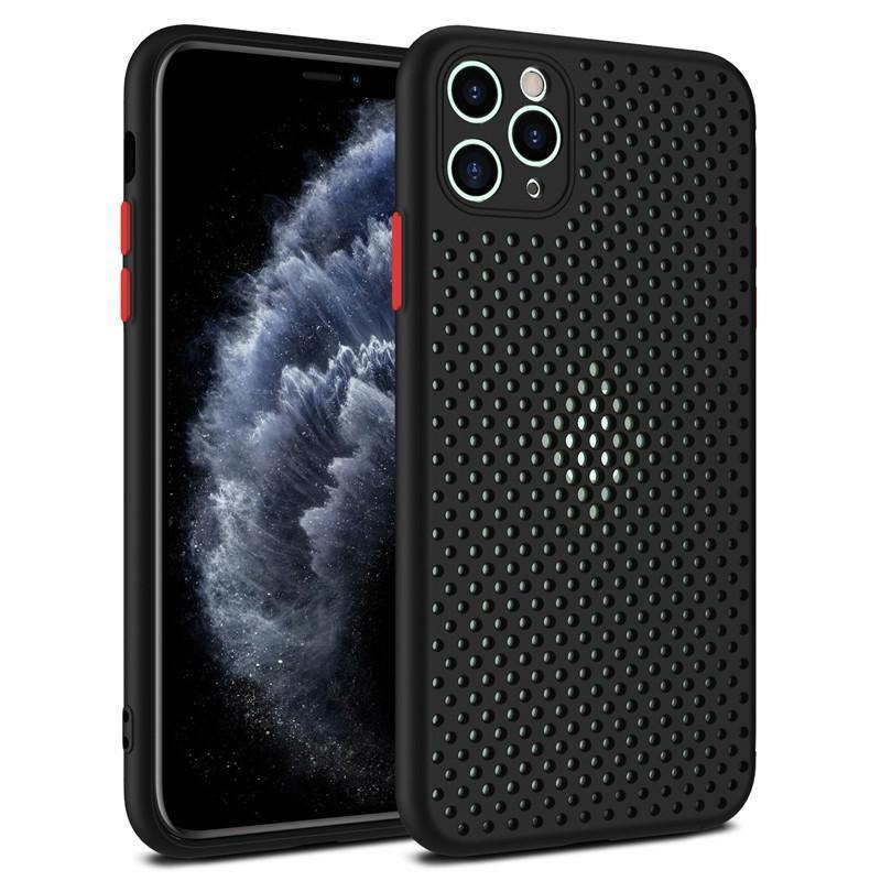 Hollow Cooling  Phone Case Back Cover For iPhone 11 Pro Max Breathable Soft Case For iPhone X XS Max XR SE2 9 8 7 6 6S Plus Case - Surprise store