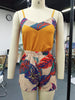 2020 Summer Women Elegant Vacation Leisure Suit Sets Female Holiday Spaghetti Strap V-Neck Print Top & Short Sets
