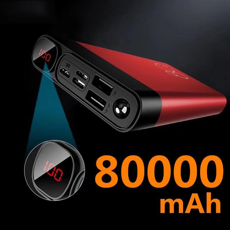Power Bank 80000mAh Quick Charge Dual USB Large Capacity Fast Charging Portable Powerbank for IPhone Xiaomi Samsung - Surprise store