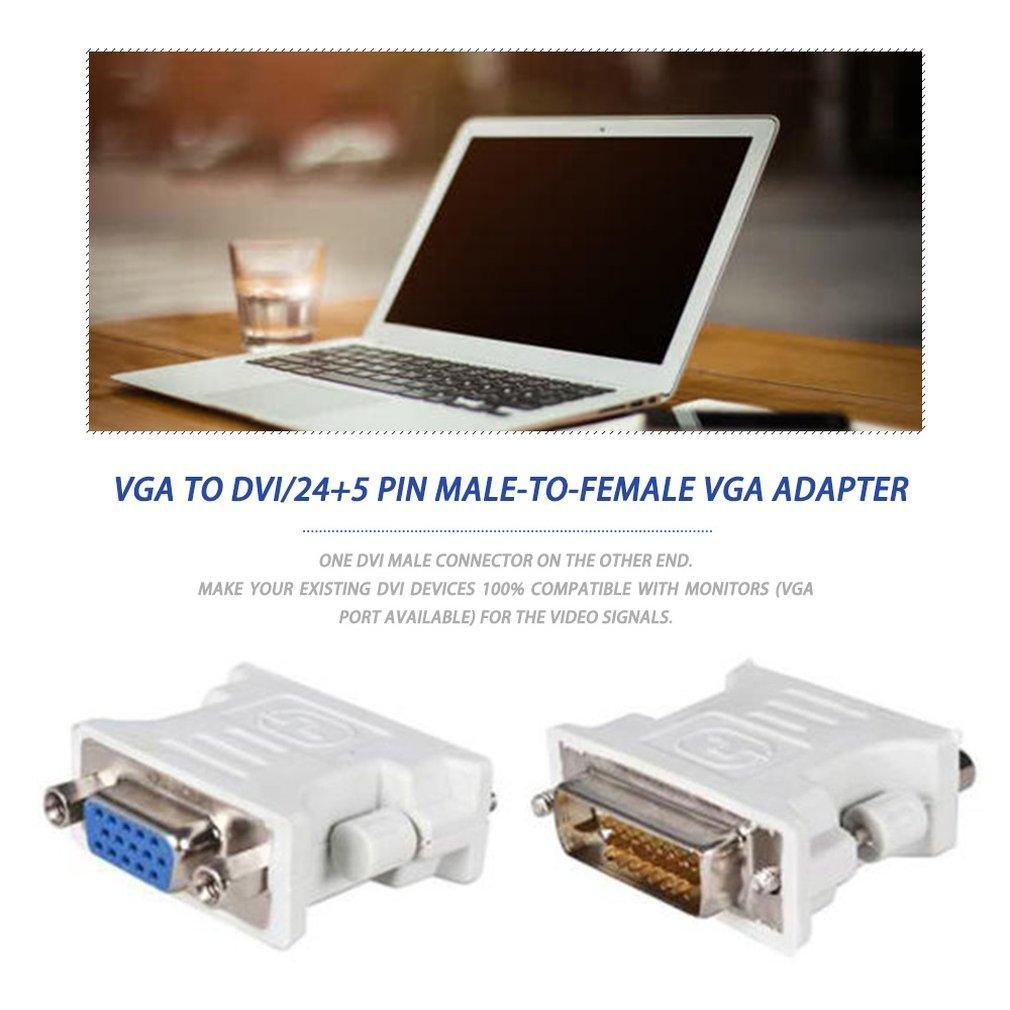 DVI D Male To VGA Female Socket Adapter Converter VGA to DVI/24+1 Pin Male to VGA Female Adapter Converter - Surprise store