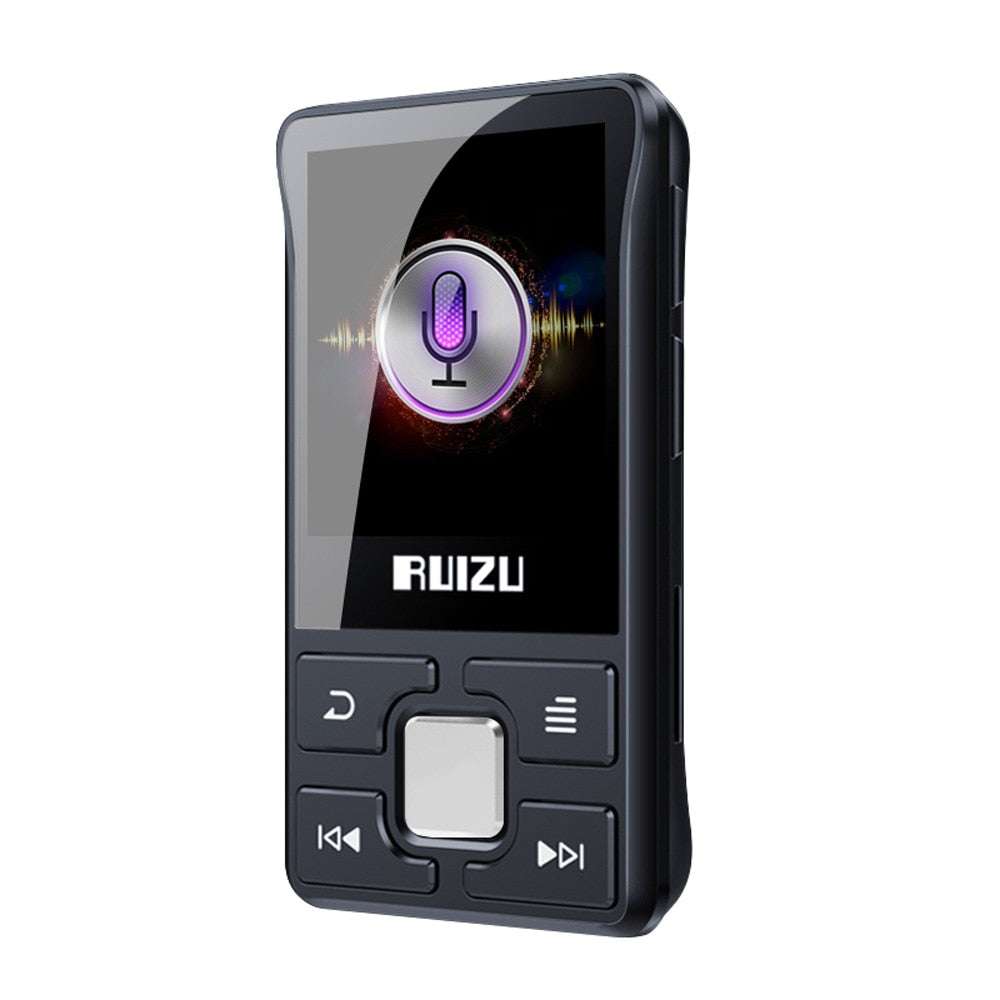 RUIZU X55 Clip Sport Bluetooth MP3 Player 8GB Mini with Screen Support TF Card,FM,Recording,E-Book,Clock,Pedometer Music Player