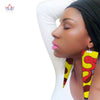 Trendy African Fabric Earrings Handmade Earrings For Women Party Gift African Print Ankara Big Oversized Drop Earrings WYB279