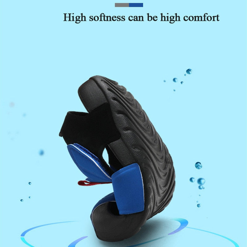 Children Sandals Summer Boys Girls Airplane Shoes Baotou Outdoor Beach Shoes Soft Sole Leather 2021 Fashion Kids Baby Sandals
