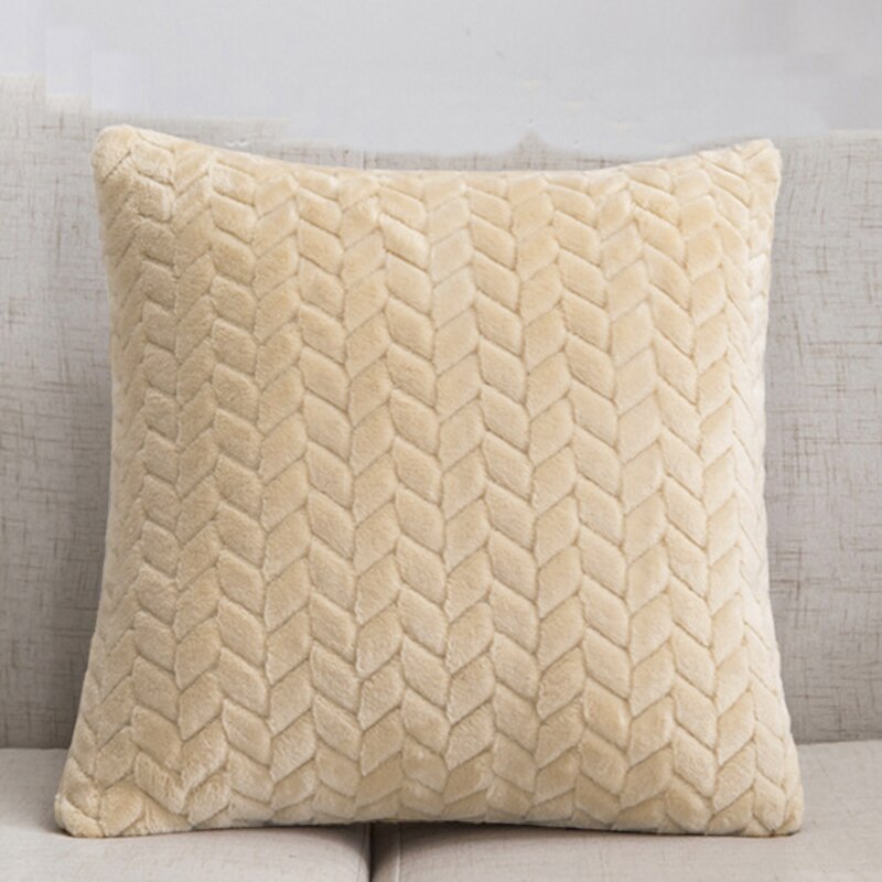 Fashion Feather Fur Decorative Cushion Cover Home Plush Pillow Case Bed Room Pillowcases Decoration Sofa Throw Pillow covers