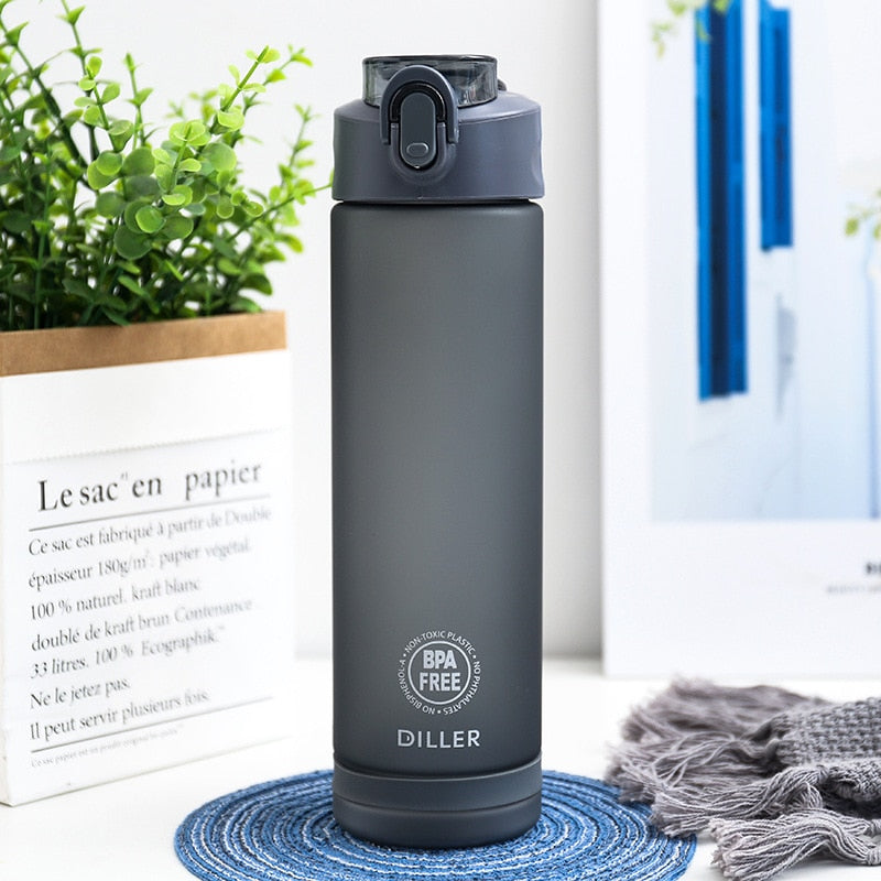 850ml/550ml Portable Tritan Material Water Bottle With Straw Outdoor Sport Fitness Drinking Bottles Sports Shaker Plastic Bottle