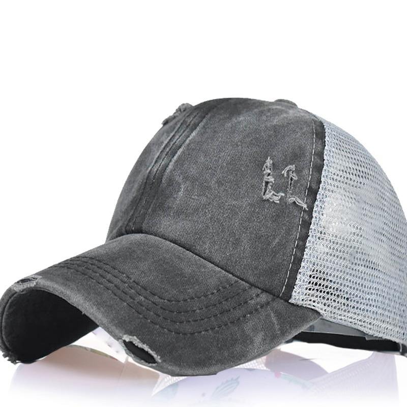 2021 Ponytail Women's Baseball Cap Women Snapback Mesh Trucker Caps Female Summer Bone Black Adjustable Hip Hop Hats Cap - Surprise store