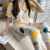 Pyjamas women short sleeve long pant summer sleepwear pajamas set cute cartoon cotton pijamas suit new home clothes 15 styles
