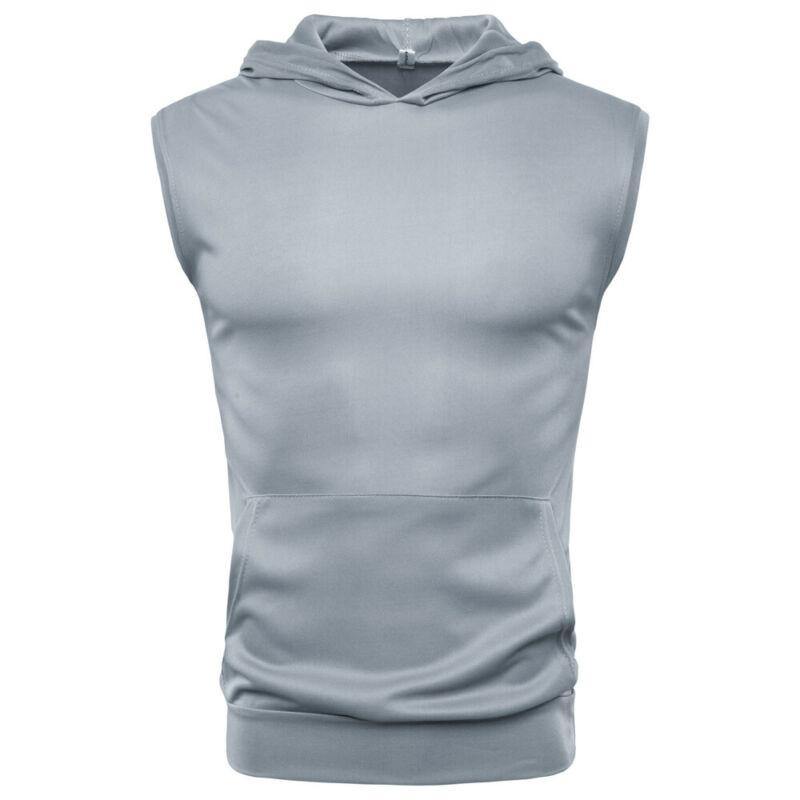 Men Muscle Hoodie Sleeveless Tank Tops Bodybuilding Workout Fitness Shirts Vest Tops Men's Clothing - Surprise store