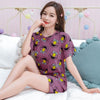 Homewear Pajamas Comfortable Girl Summer Female Cute Pijamas Women Sleepwear Lovely Home Suits Pyjama Short Sleeve Pajamas Set