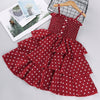 Girls Dresses 2021 Summer Polka Dots Princess Dress Elegant Female Kids Cake Dress Teens Girls 3-10 Years Children Clothes Party