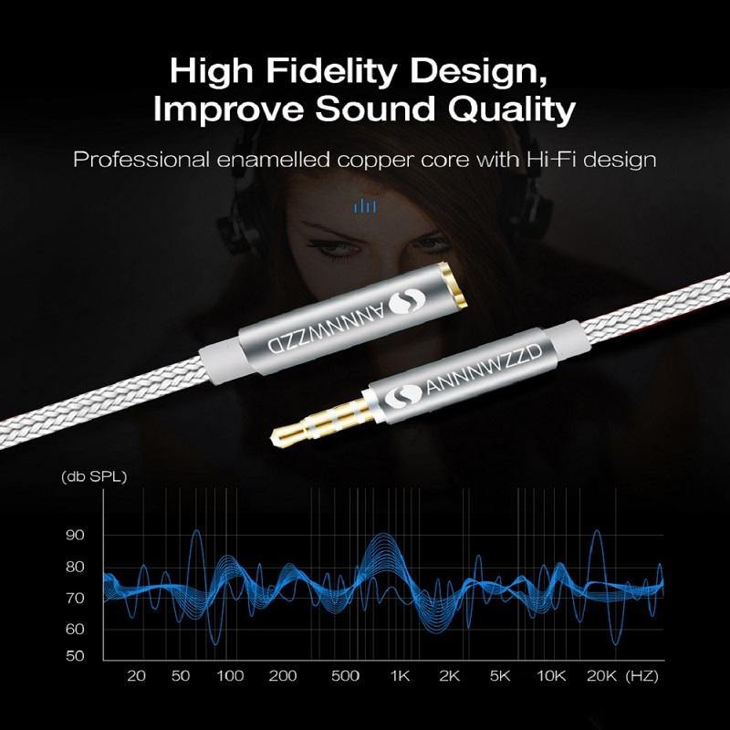 Jack 3.5 mm Audio Extension Cable Headphone Extension Cable 3.5mm Jack Aux Cable 3.5mm Extender Cord For Computer iPhone Player - Surprise store