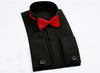 White Men Tuxedo Shirt Regualr Fit Plus Size French Cufflinks Long Sleeve Luxury Wedding Party Male 6xl