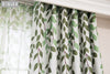 TONGDI Blackout Curtains Elegant Willow Leaves Printing High-grade Decoration For Window Spring Home Parlou Bedroom LivingRoom