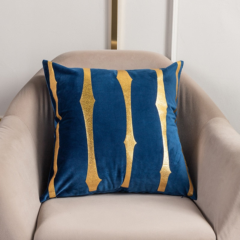 2021 Fashion Striped Pillowcase Festival Home Bronzing Sofa Cushion Cover 45x45cm Car Soft Fabric Lumbar Pillow Cases Decorative