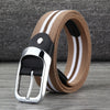 MEDYLA Canvas Belt Men's Pin Buckle Woven Elastic Belt Youth Pants With Personality Belt Black Buckle Breathable Belt MD823