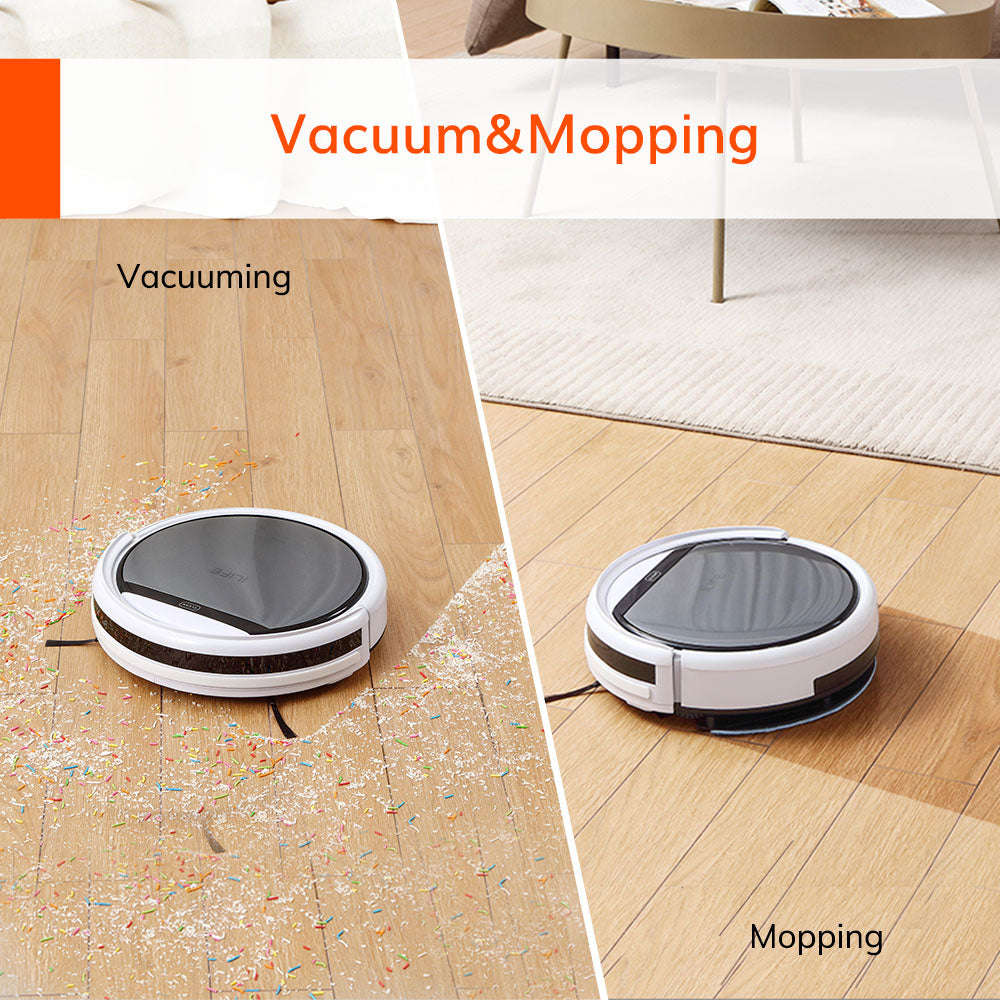 ILIFE V60 Pro Robot Vacuum Cleaner Sweep Wet Mopping Cleaning Appliances Hard Floor automatic Suction Ultra Thin,electric litter