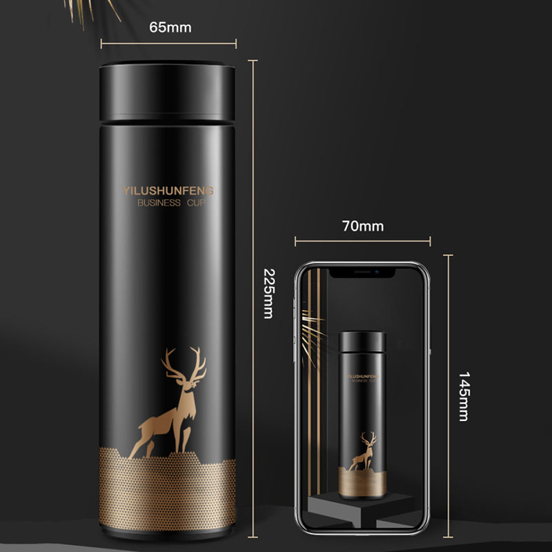 500ML Thermos Vacuum Flasks Temperature Display 304Stainless Steel Hot Water Bottle