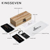 KINGSEVEN Retro Fashion Style Handmade Black Walnut Wooden Sunglasses Men Women 100%Polarized UV400 Lens Semi-Rimless Eyewear