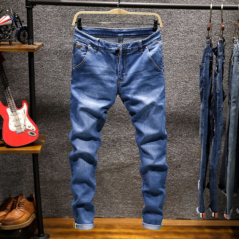 2020 New Fashion Boutique Stretch Casual Mens Jeans / Skinny Jeans Men Straight Mens Denim Jeans / Male Stretch Trouser Pants