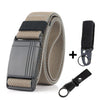 New Elastic Belt For Men Slide Metal Magnetic Buckle Adjustable Male Trousers Belts Military Combat Tactical Belts High Quality